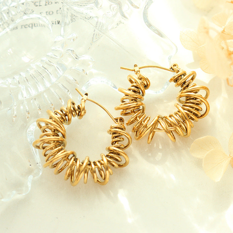 Wholesale Geometric Hoop Copper Earrings