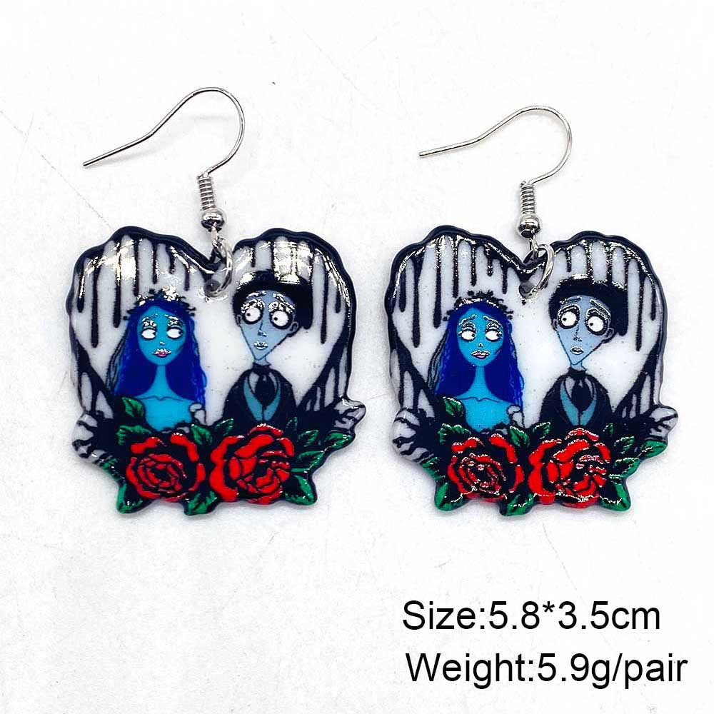Wholesale Valentine's Day Halloween Acrylic Cartoon Anime Zombie Earrings ACC-ES-ChenY082