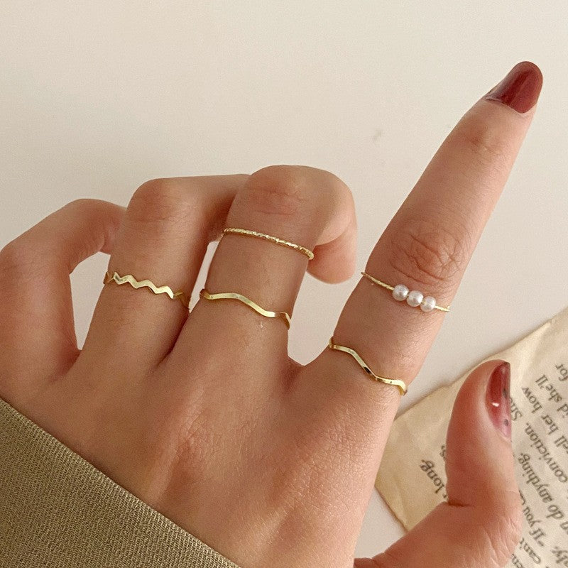 Wholesale Star,  Moon,  Heart,  Leaf,  Geometric 10-Piece Ring Set