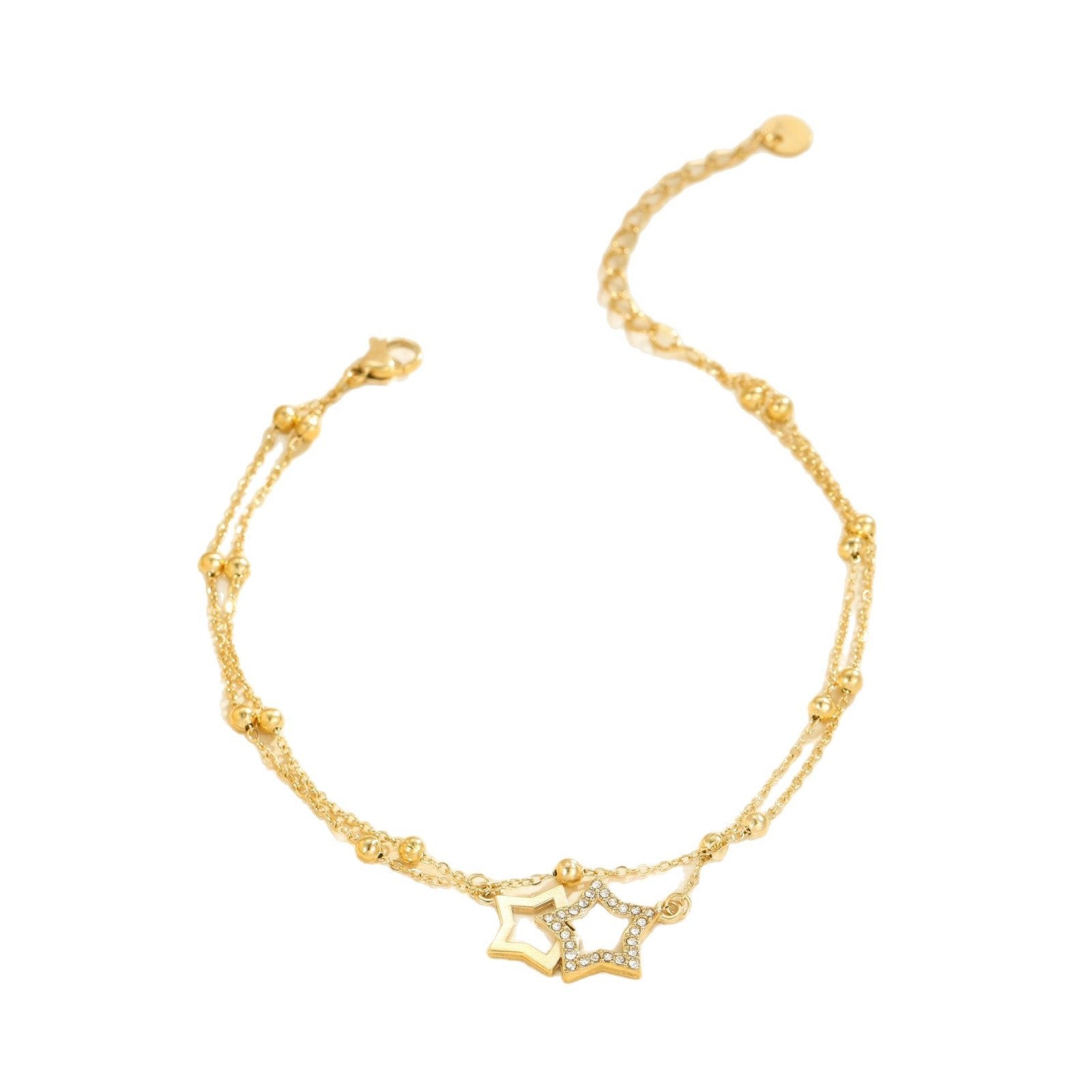 Wholesale  multi-layer 18k stainless steel anklet