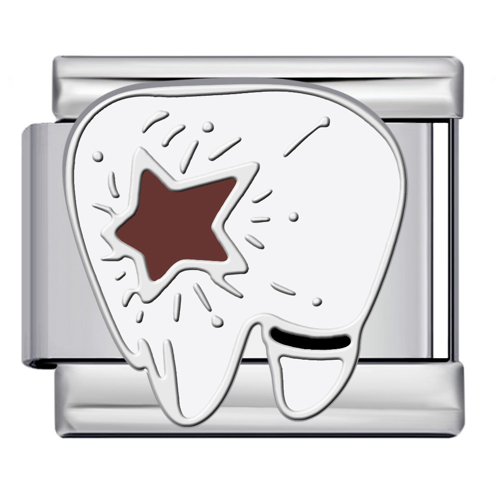 Wholesale Italian modularMedieval-style  titanium steel  DIY bracelet