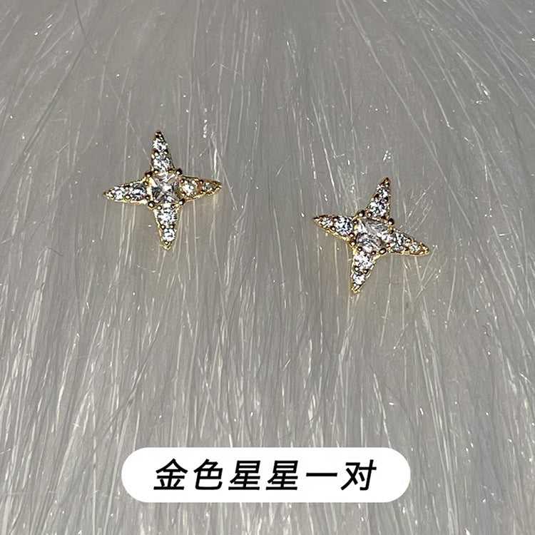 Wholesale zircon star earrings set