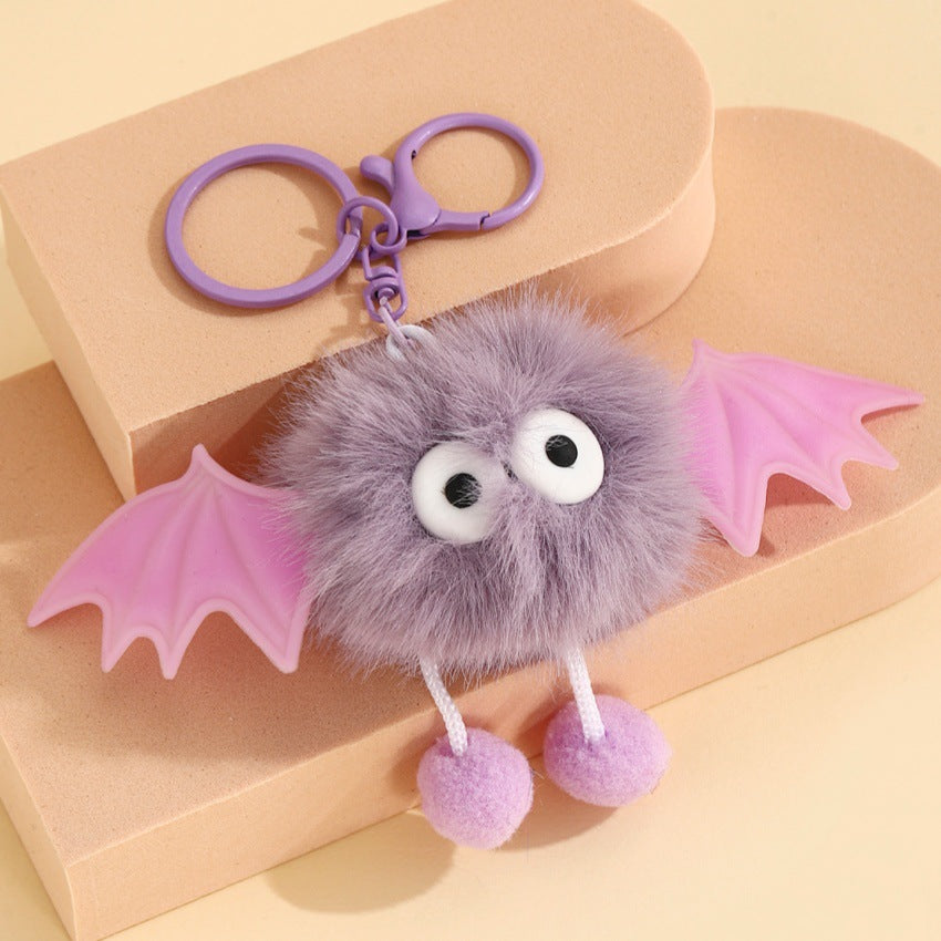 Wholesale  Plush Bat Bag Pendant Keychain Cute Decorative Accessory