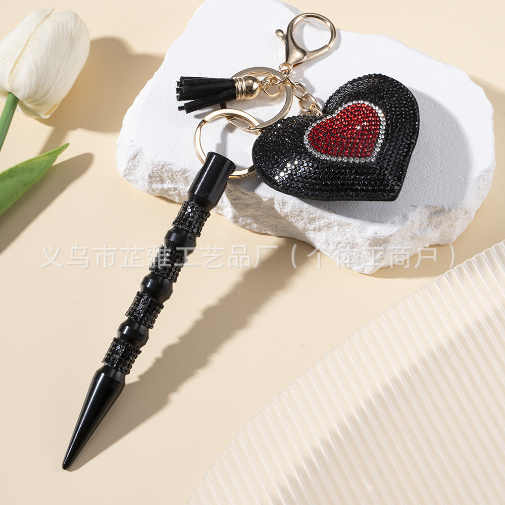 Wholesale Heart Shaped Diamond Metal Keychains ACC-KC-ZhiYa056