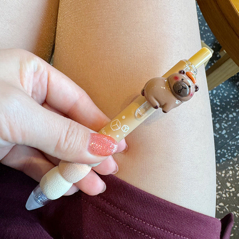 Wholesale Cute Carto Brush Pen Black Gel Pen