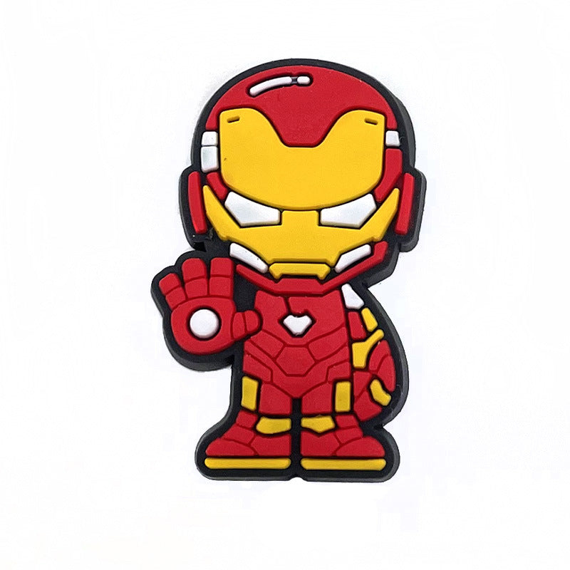 Wholesale 10pcs Soft rubber superhero cartoon Charms