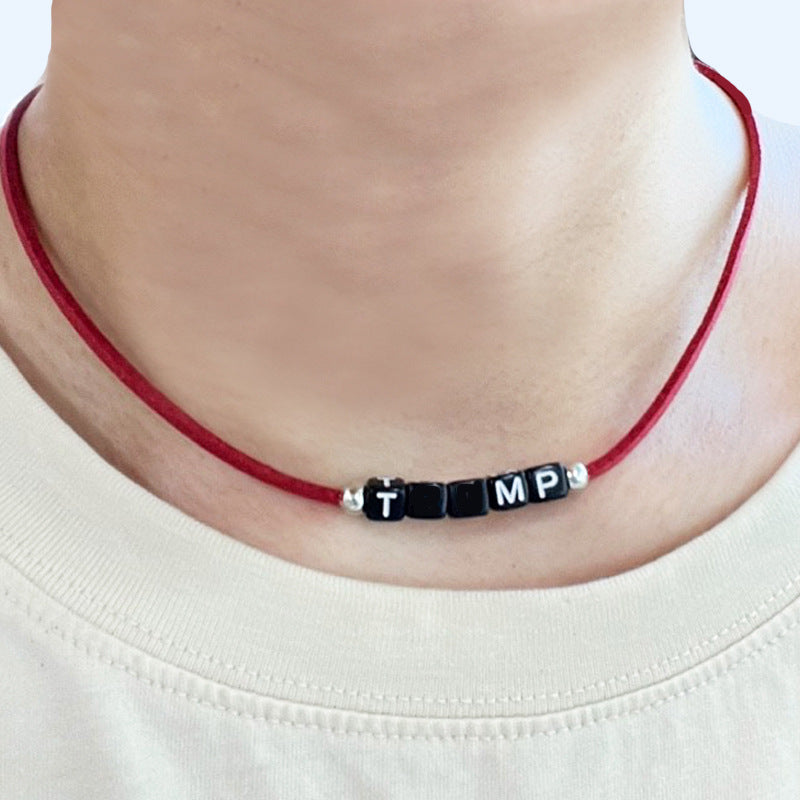 Wholesale 2 Pairs/pack American Red and Blue Letters Adjustable Leather Cord Bracelet ACC-BT-HY001