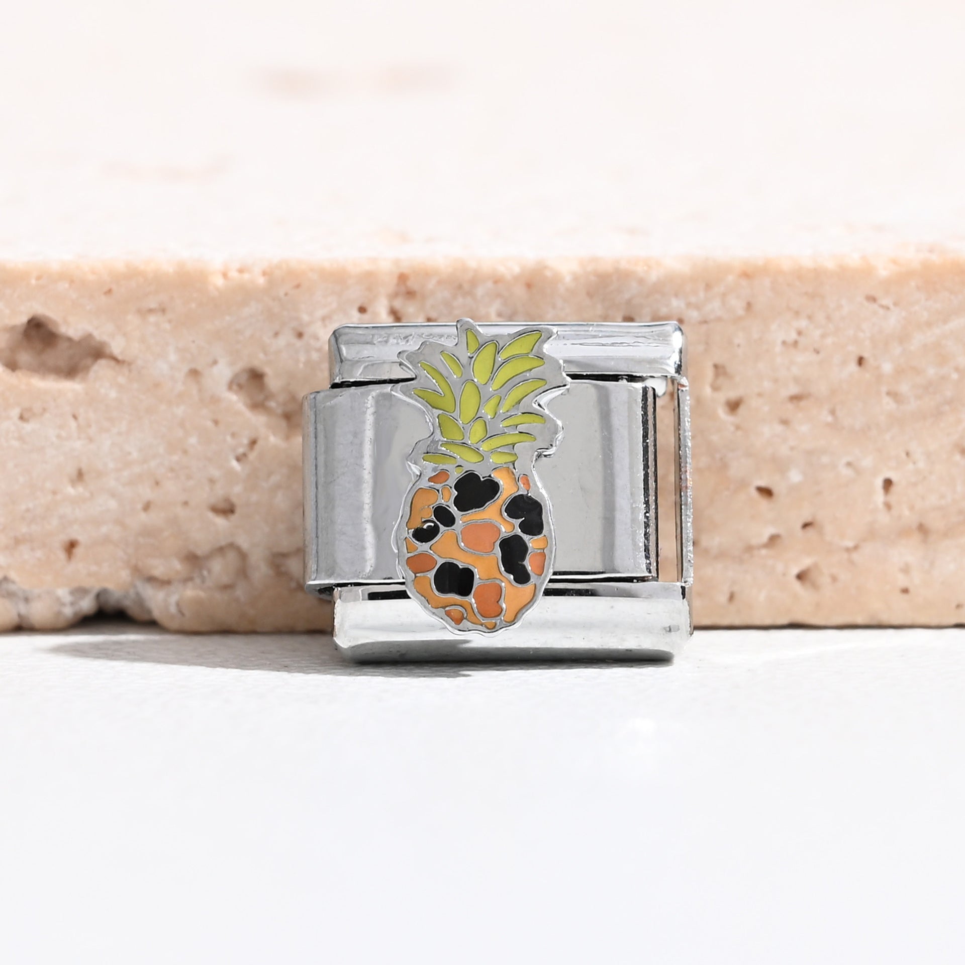 Wholesale Italian Charm Bracelet 9mm DIY Leopard Print Series  Creative Stainless Steel Composable Bracelet