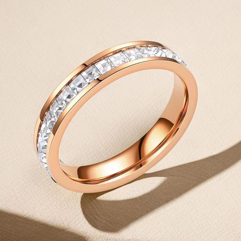 Wholesale Titanium Steel Ring Stainless Steel Baby's Breath Ring ACC-RS-Xinj001