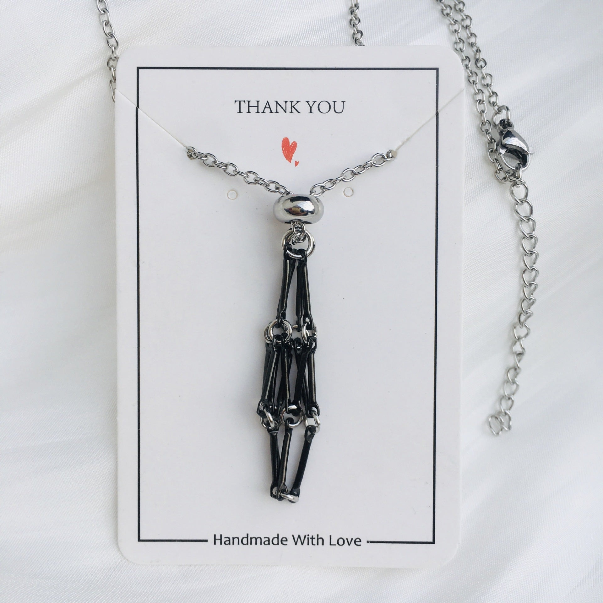 Wholesale Crystal Natural Stone Bamboo Adjustable Stainless Steel Mesh Necklace ACC-NE-RongGuan003