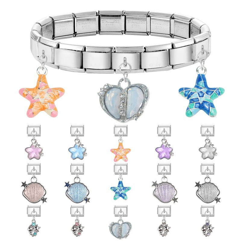 Wholesale 9mm Italian Charm Starter Bracelets DIY Pendant Style Stainless Steel Composable Bracelet
