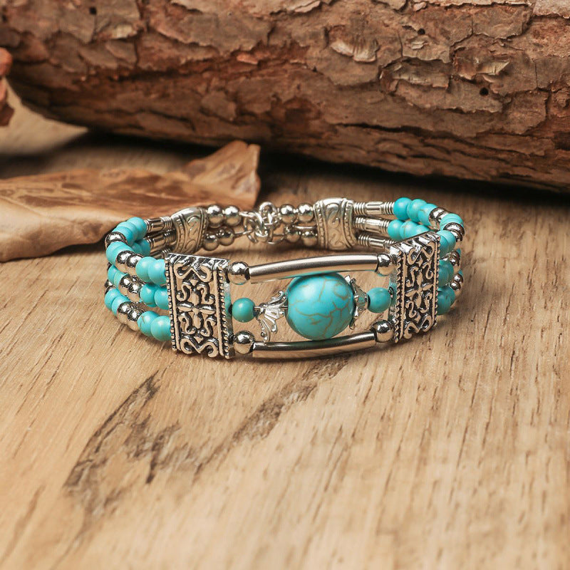 Wholesale Silver Alloy Bohemian Hollow Star Bracelet,  Trendy Fashion Accessory for Gift or Boutique Resale