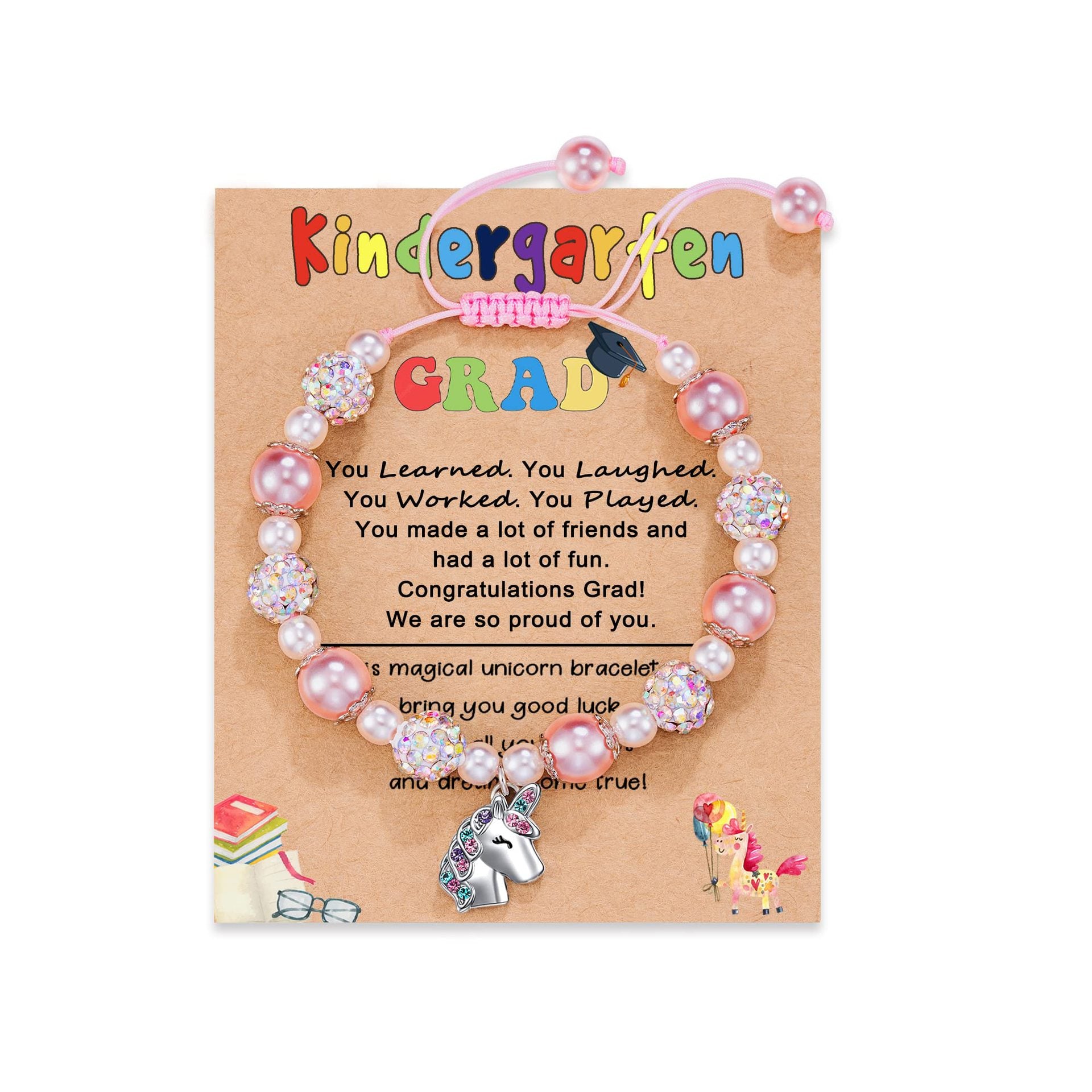 Wholesale  Pearl Woven  Alloy Love Unicorn Bracelet