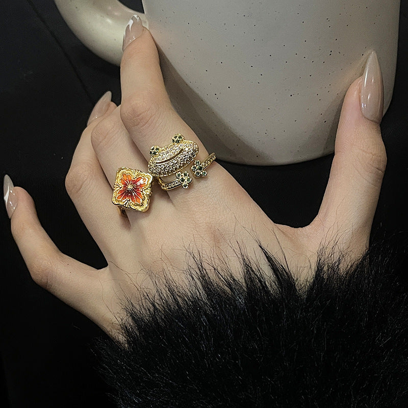Wholesale Brati Woven Gold Carved Retro Hollow Pattern Open Ring Adjustable Rings ACC-RS-JiuHao007