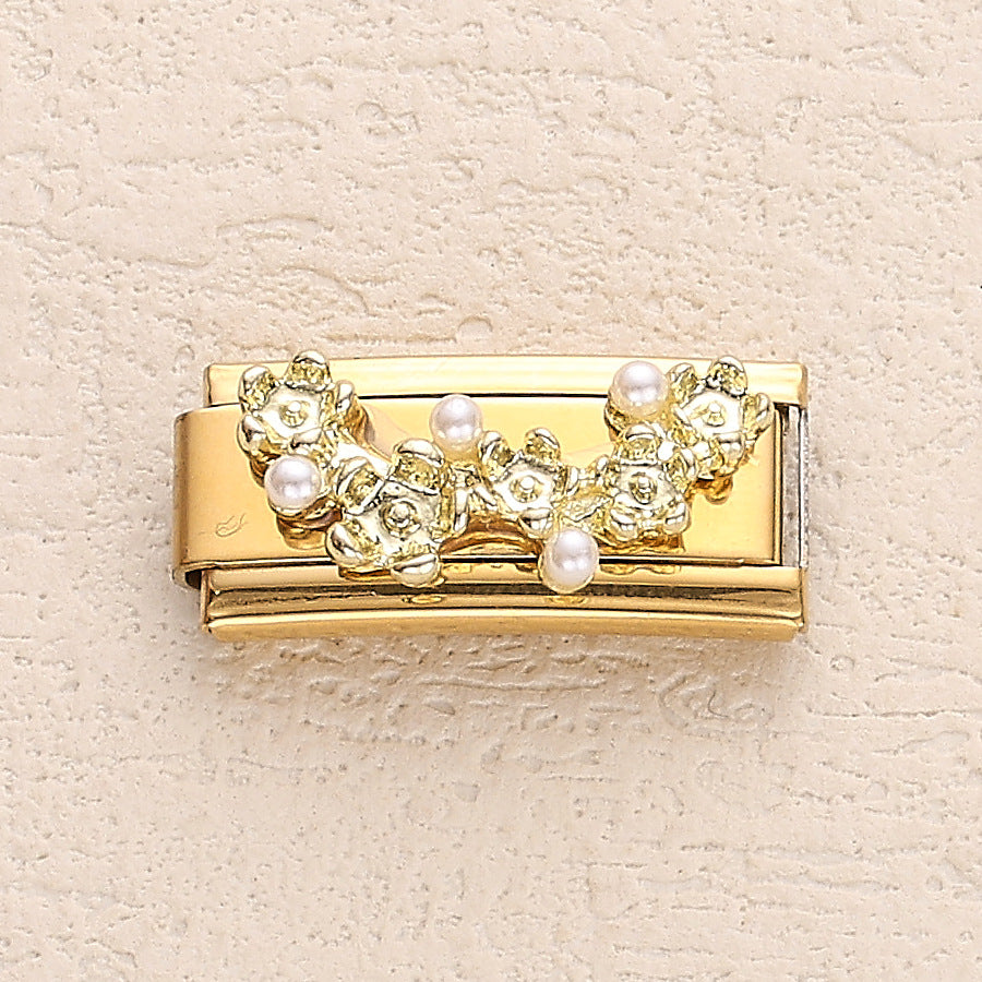 Wholesale 10pcs Italian Charm Bracelet 9mm DIY Splicing Cute Creative Stainless Steel Composable Bracelet