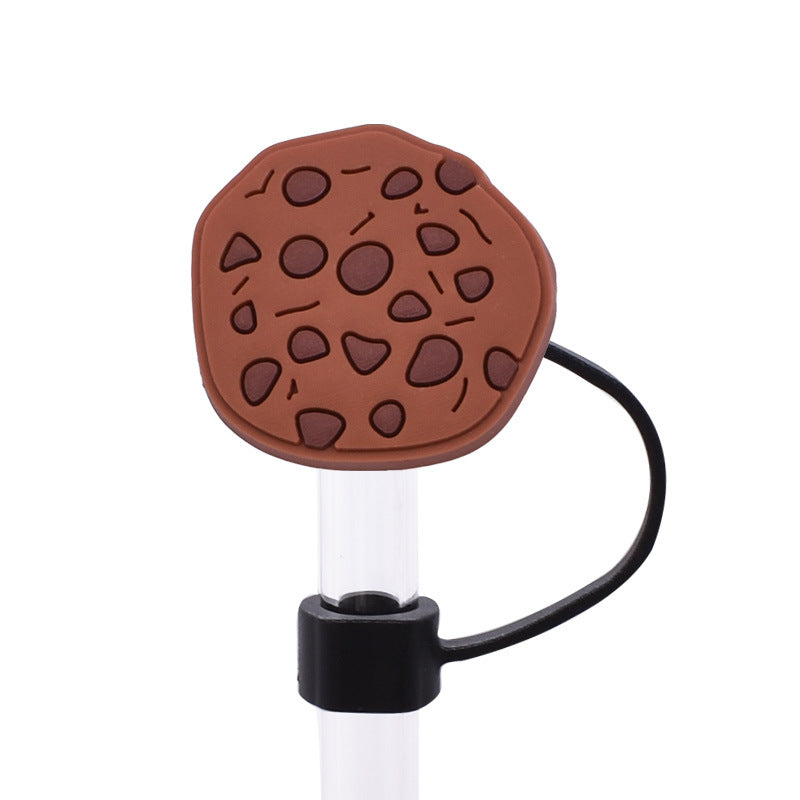 Wholesale Random 100pcs Cute food straw cover Straw Tube Cap