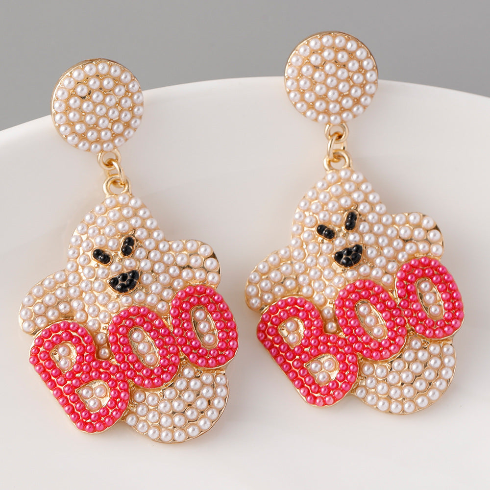 Wholesale Halloween Ghost Rice Bead Earrings ACC-ES-Jicai002