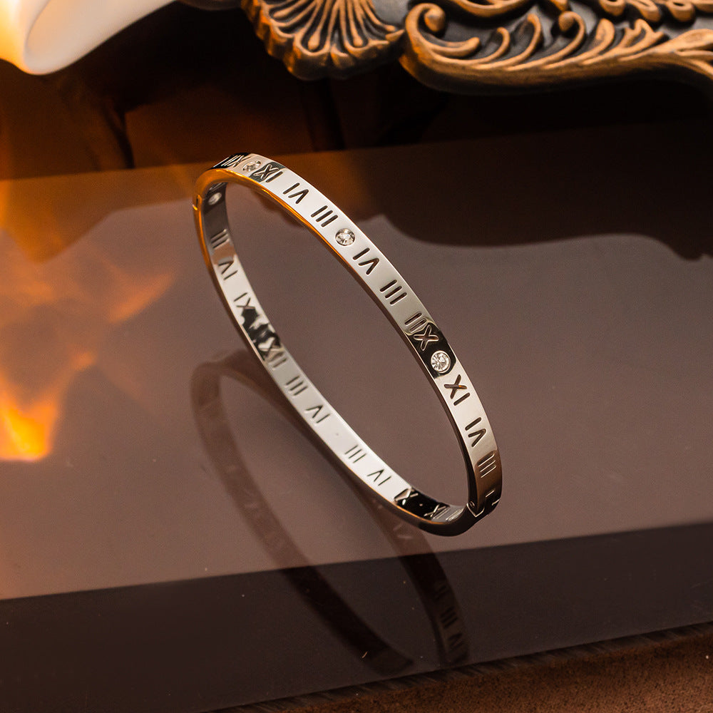 Wholesale Titanium Steel Number Bracelet ACC-BT-NaBao004