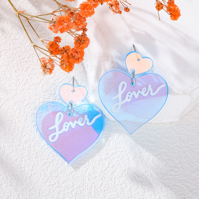 Wholesale  acrylic love  Valentine's Day earrings