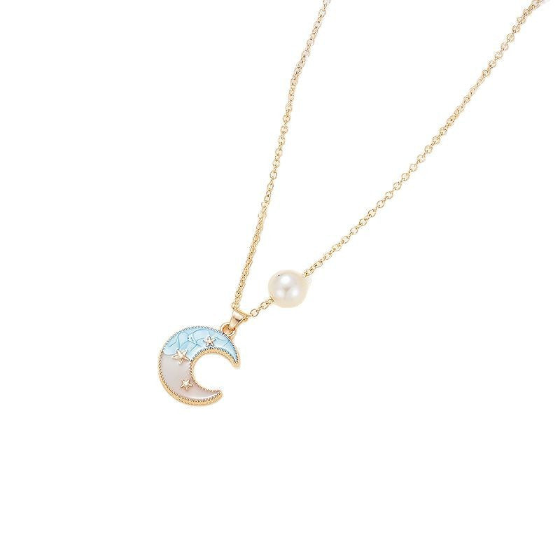 Wholesale Sun Moon Star Pendant Ocean Beach Pearl Necklace