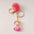 Wholesale Creative and Cute Red Fur Ball Letter Shell Handmade Glue Keychain Exquisite Pendant