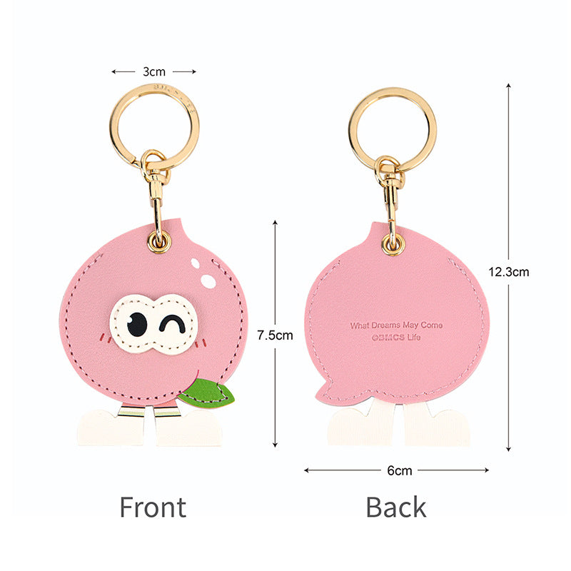 Wholesale Trendy Leather Keychain Card Holder Cute Bag Charm For Women