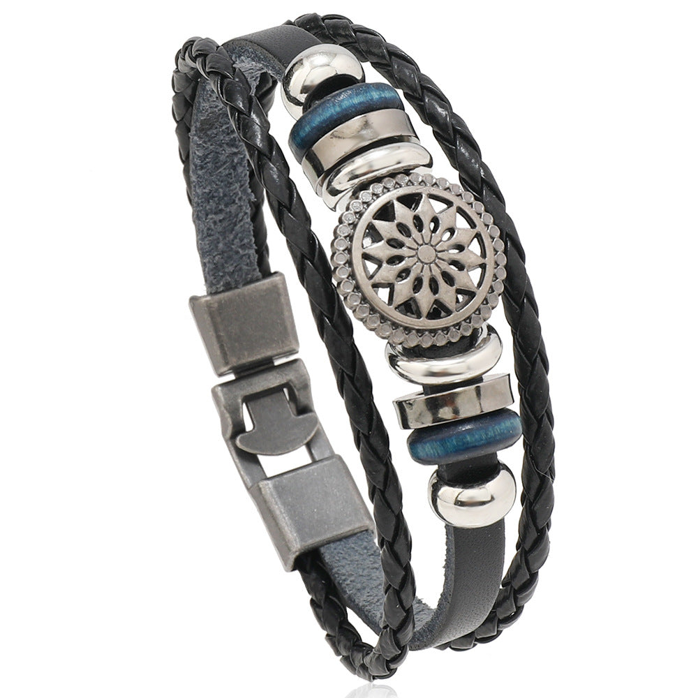 Wholesale Vintage Leather Bracelet Buckle Bracelet ACC-BT-Saih009