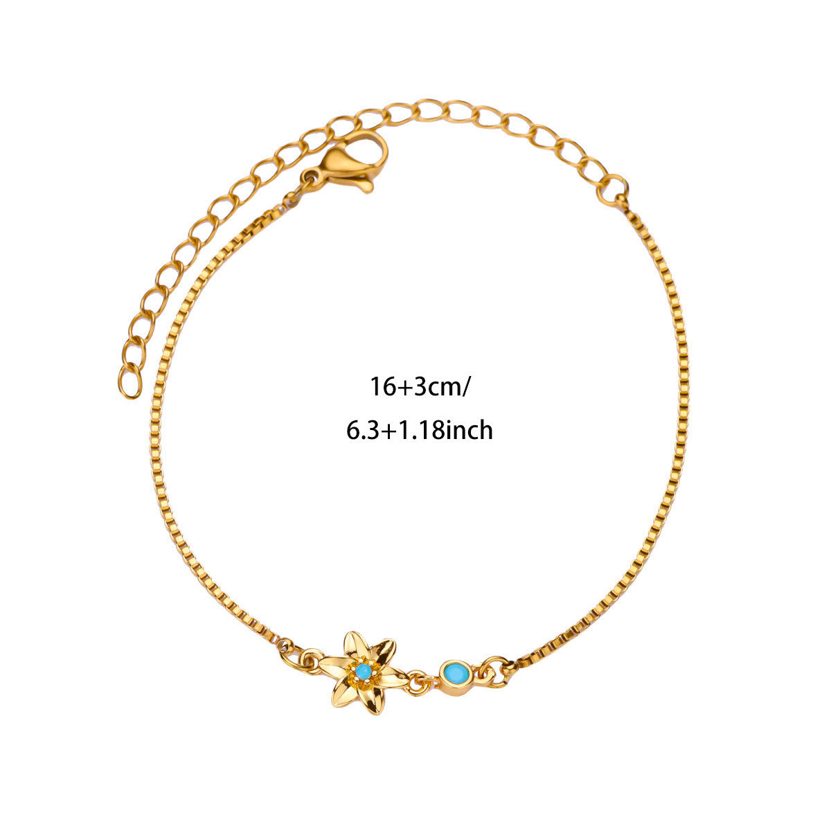 Wholesale Gold-plated December flower bracelet