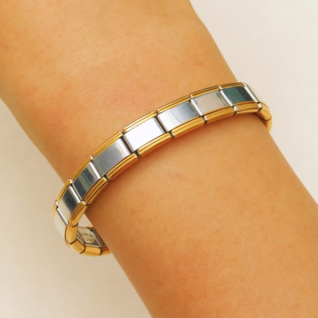 Wholesale oil-drip Devil Eye titanium steel square module ring