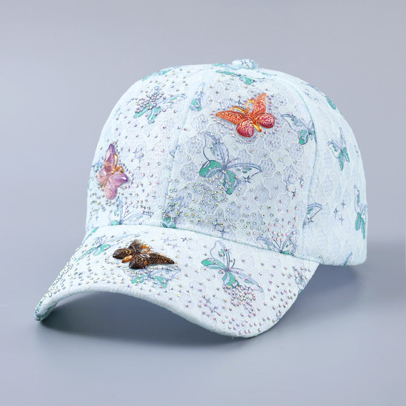 Wholesale lace butterfly dragonfly decorative baseball cap