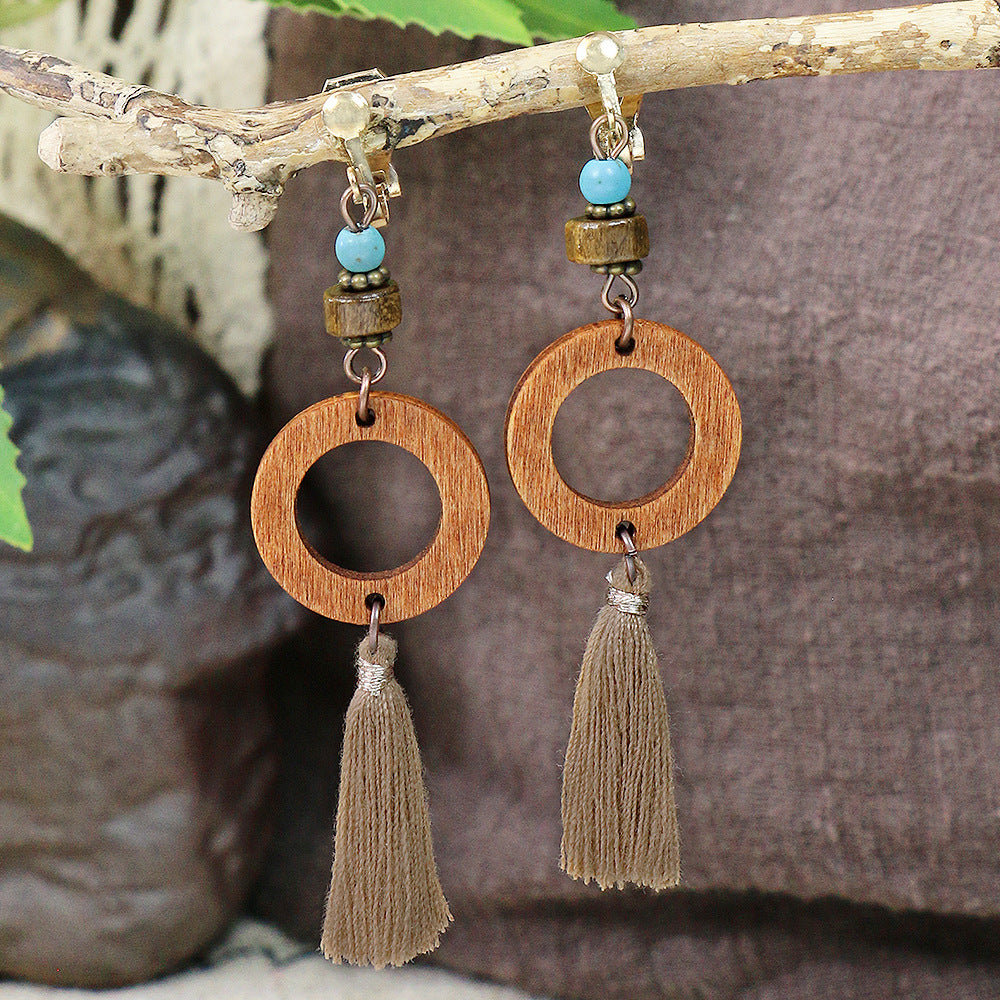 Wholesale Bohemian Geometric Hollow Earrings Retro Ethnic Ear Clip,  Stylish Everyday Jewelry