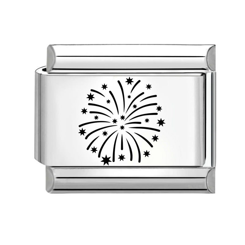 Wholesale 9mm Italian Charm Starter Bracelets DIY Heart Series Stainless Steel Composable Bracelet