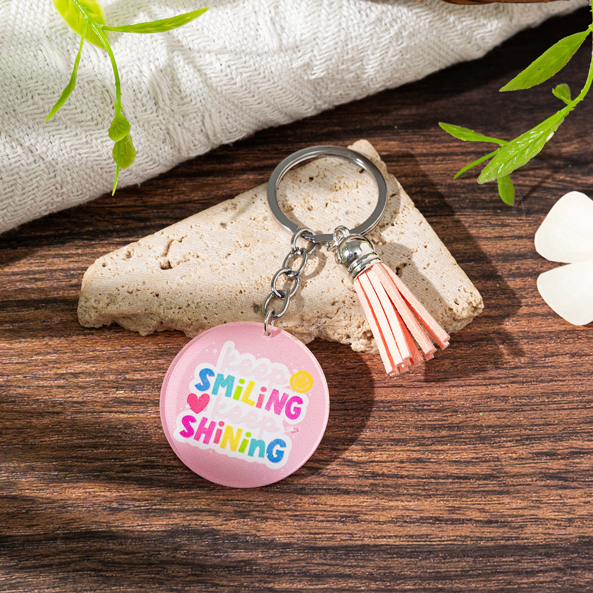 Wholesale Creative Rainbow English Letter Acrylic Keychain