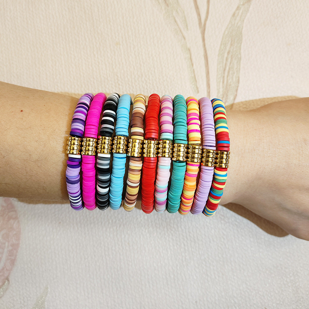 Wholesale Bohemian Colorful Soft Clay Bracelet