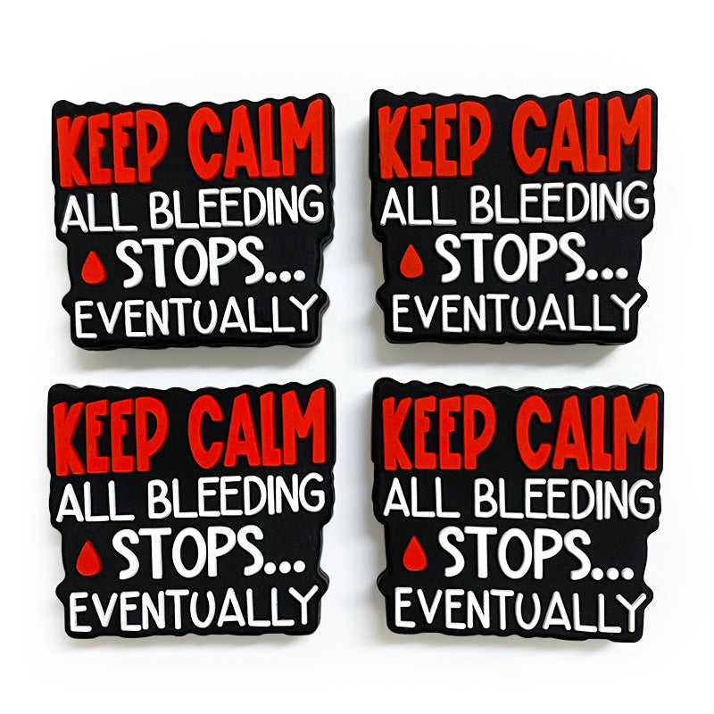 Wholesale 10pcs Silicone Cartoon Fun English Letter Focal Beads ACC-BDS-WDX119