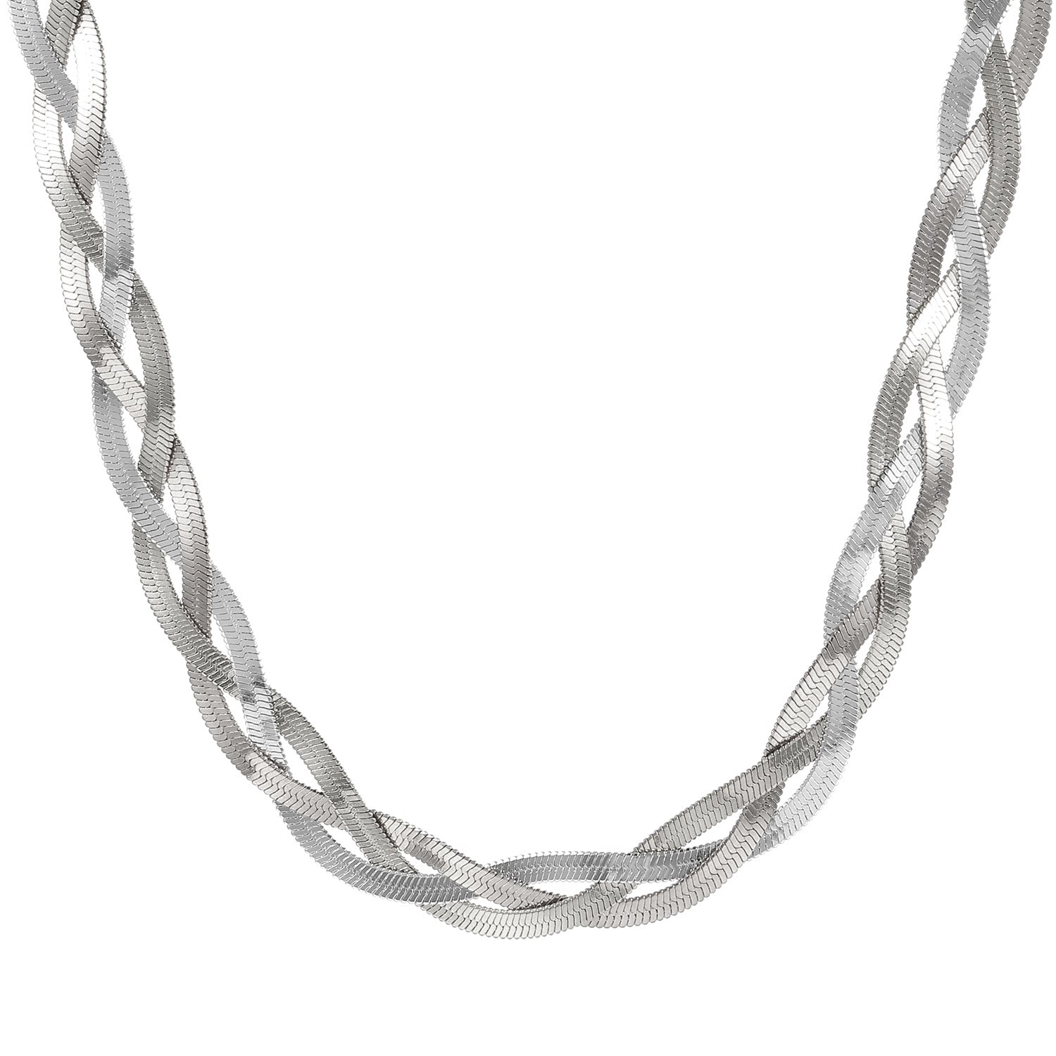 Wholesale Light Luxury Flat Three-layer Snake Bone Chain Gold-plated Necklaces Bracelets ACC-NE-MY014