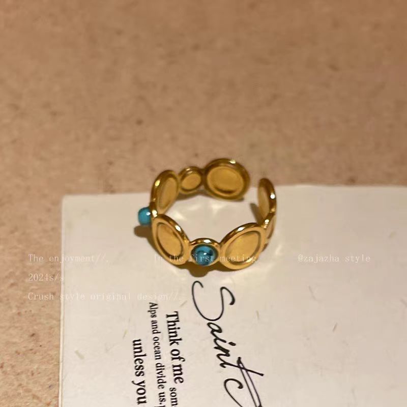 Wholesale Women' s Western Ethnic Gold Open Ring Fashion Accessory Boutique Resale