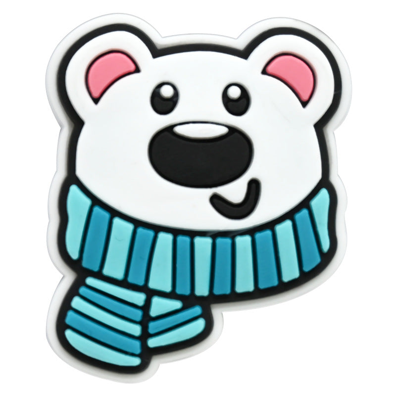 Wholesale Random 100pcs Winter PVC Soft Rubber Shoe Buckle Decoration ACC-SC-RYY058