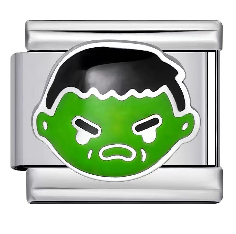 Bracelet de charme italien en gros 9 mm Éléments de héros d'épissage bricolage Bracelet composable en acier inoxydable Accvip