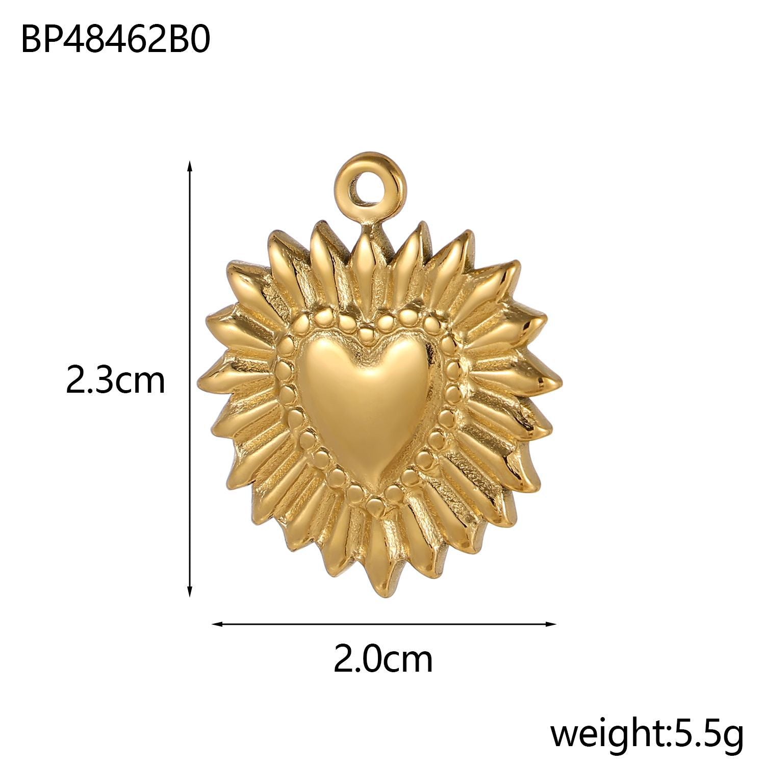 Wholesale Stainless steel retro peach heart marine pentagonal star plant pendant