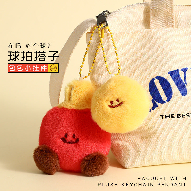 Wholesale Cartoon  genuine racket match plush keychain