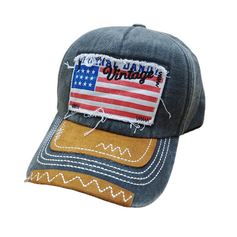 Wholesale embroidered baseball cap  fashion retro peaked cap