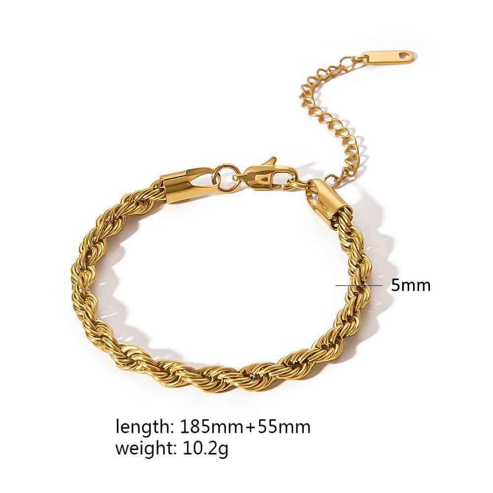Wholesale DIY bracelet 18k gold stainless steel chain bracelet with a high-end feel