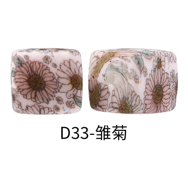 Wholesale Random 100pcs Cube Focal Beads DIY Bead Accessories