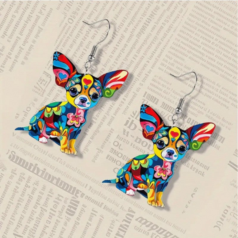 Wholesale Colorful puppy ear hook earrings