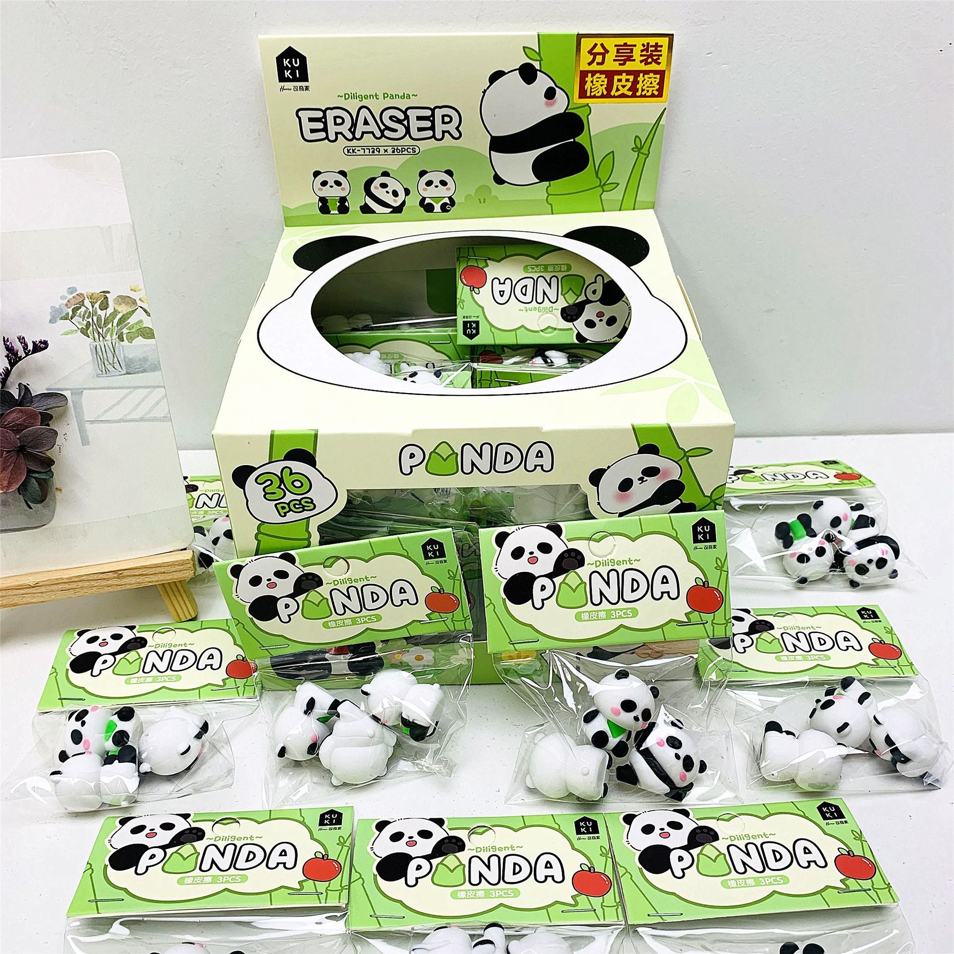 Wholesale of 36PCS 3D Bear Rubber ACC-ER-YSP002