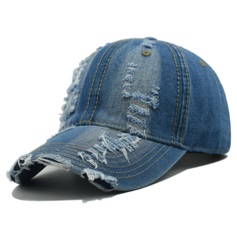 Wholesale Distinctive Denim Baseball Cap Distressed Cap