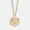 Wholesale Round 12 Zodiac Signs Full Diamond Coin 12 Zodiac Signs Necklace