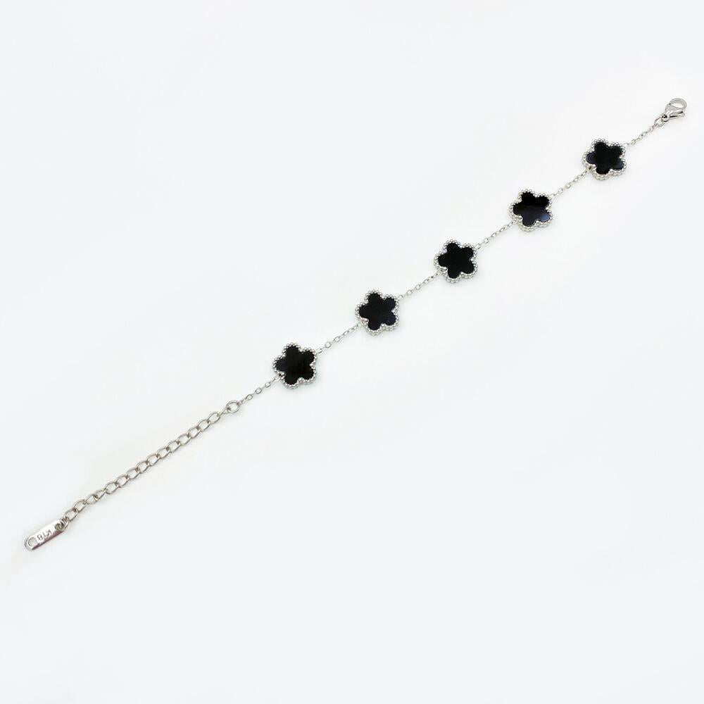 Wholesale Electroplated Stainless Steel Lucky Clover Bracelet - Modern Minimalist Fashion Accessory for Gift or Boutique Resale