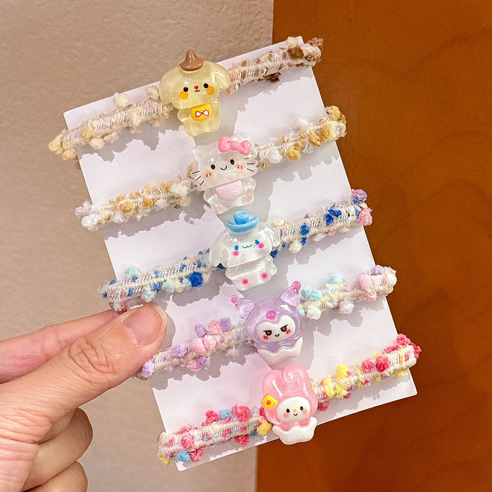Wholesale 10pcs Cute Cartoon Candy Color Hair Bands Hair Scrunchies ACCVIP-HS-Huidi002